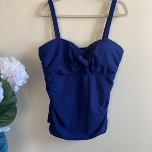Athena Tie Front Underwire Ruched Tankini, SZ 16